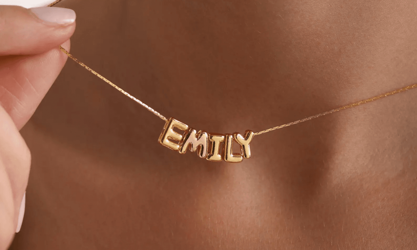 Personalized Tiny Balloon Necklace