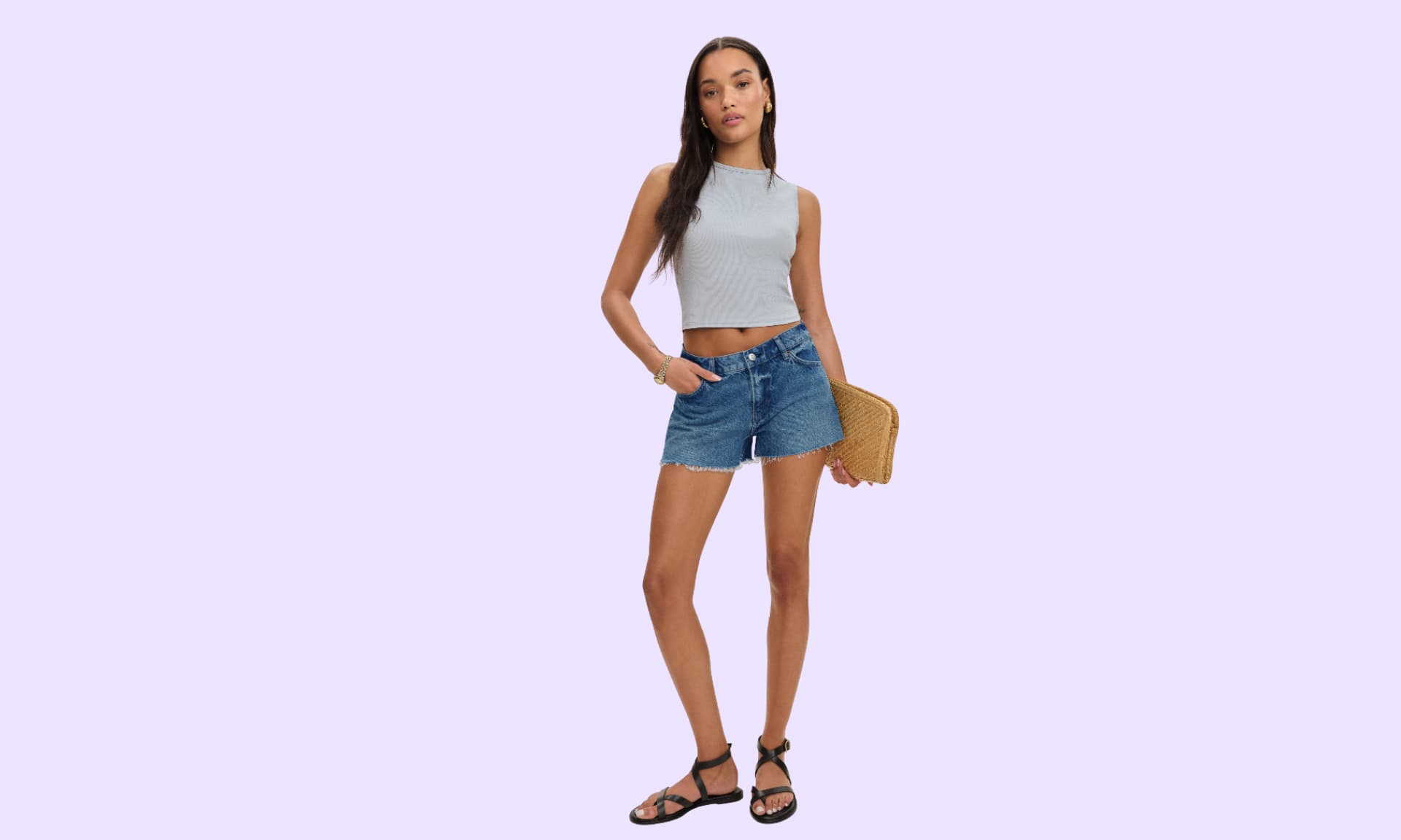 Reformation jean shorts