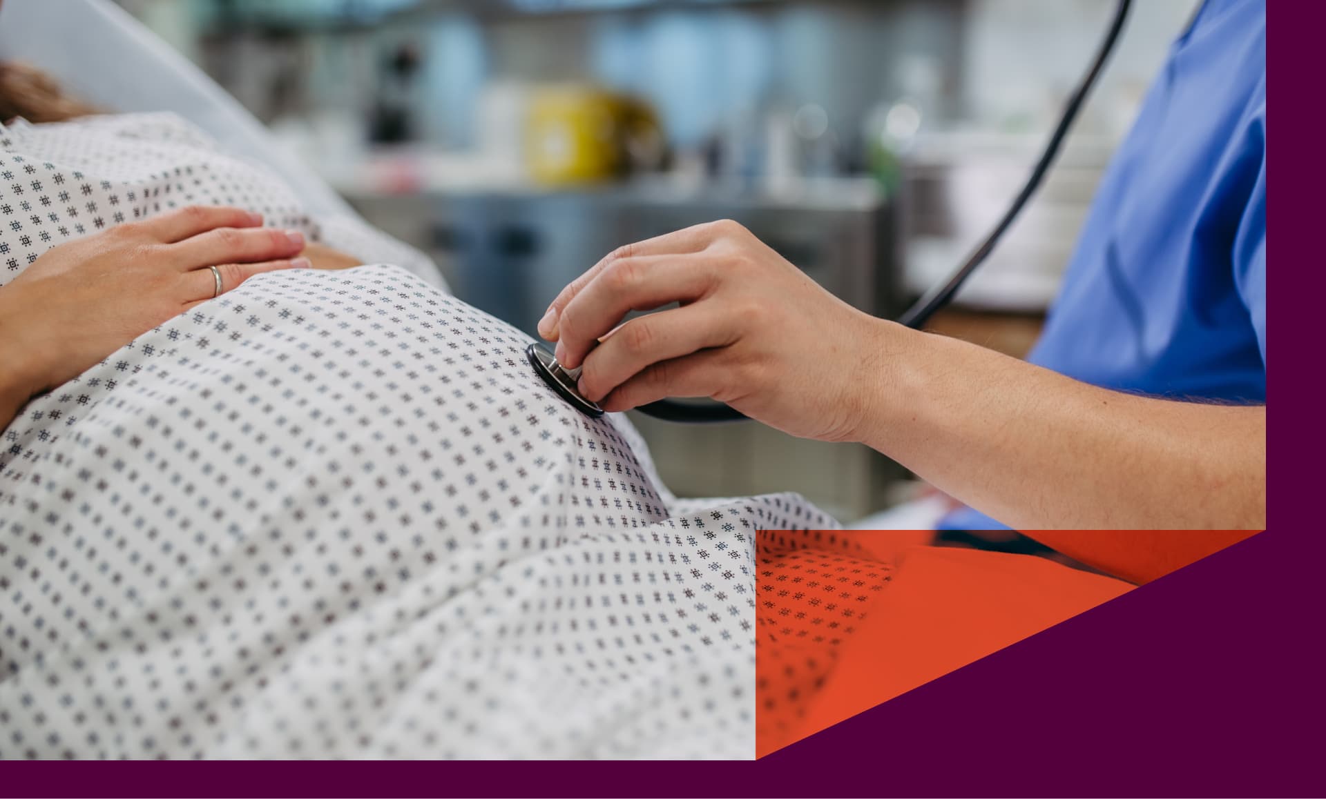 Pregnant woman and doctor