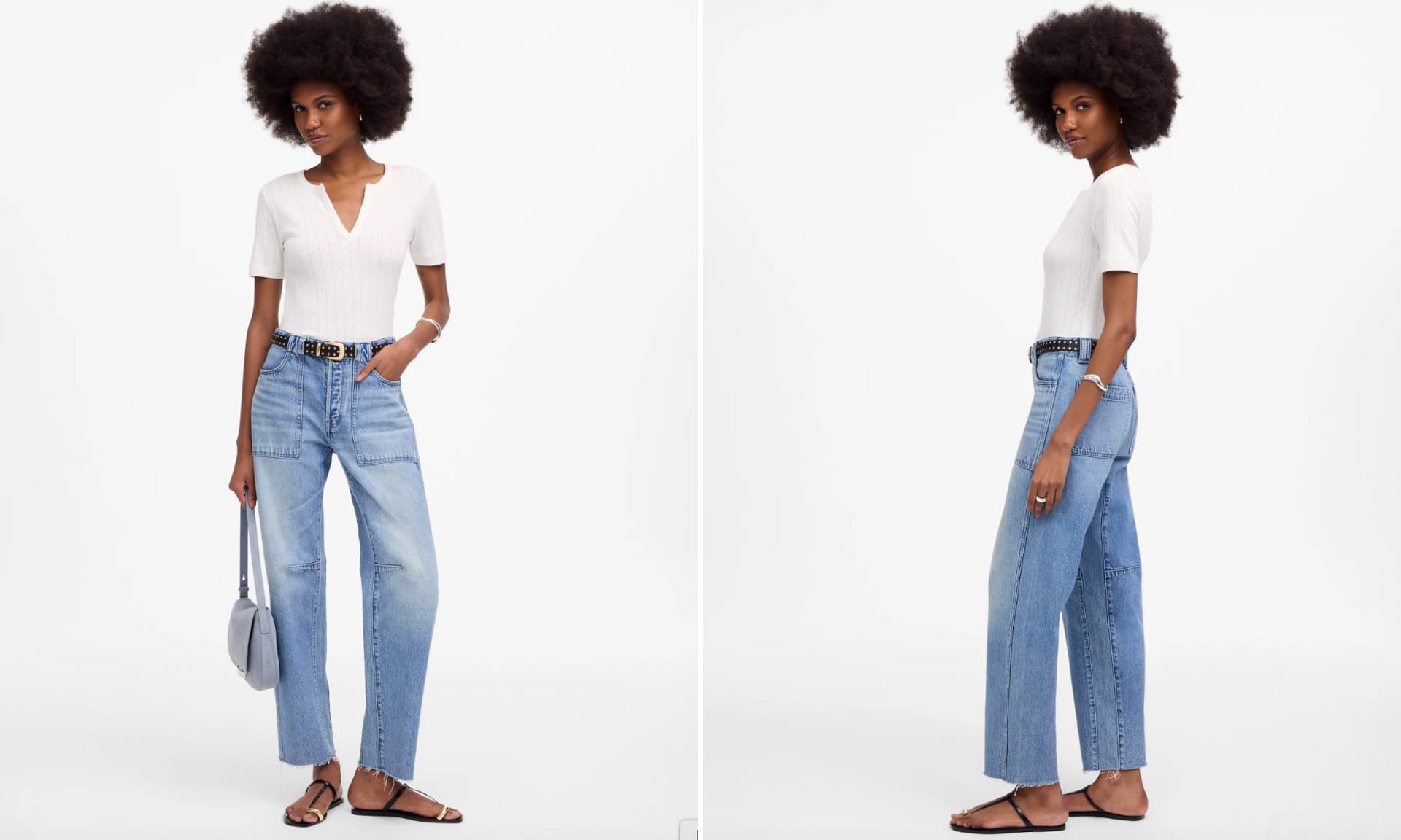 Madewell The Darted Barrel-Leg Jean