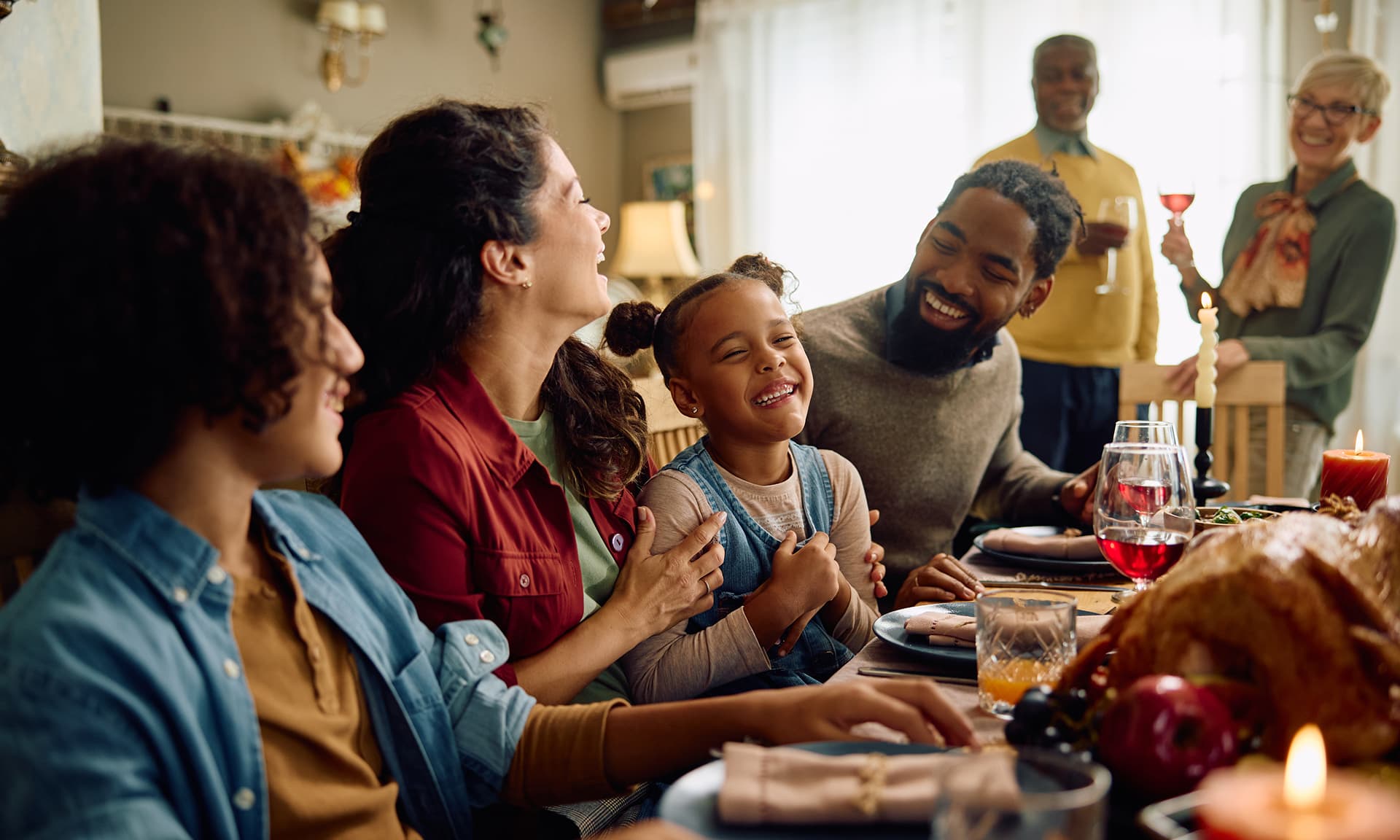 Family gathered for Thanksgiving