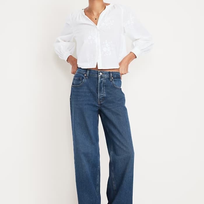Old Navy Mid-Rise Slouchy Wide-Leg Jean
