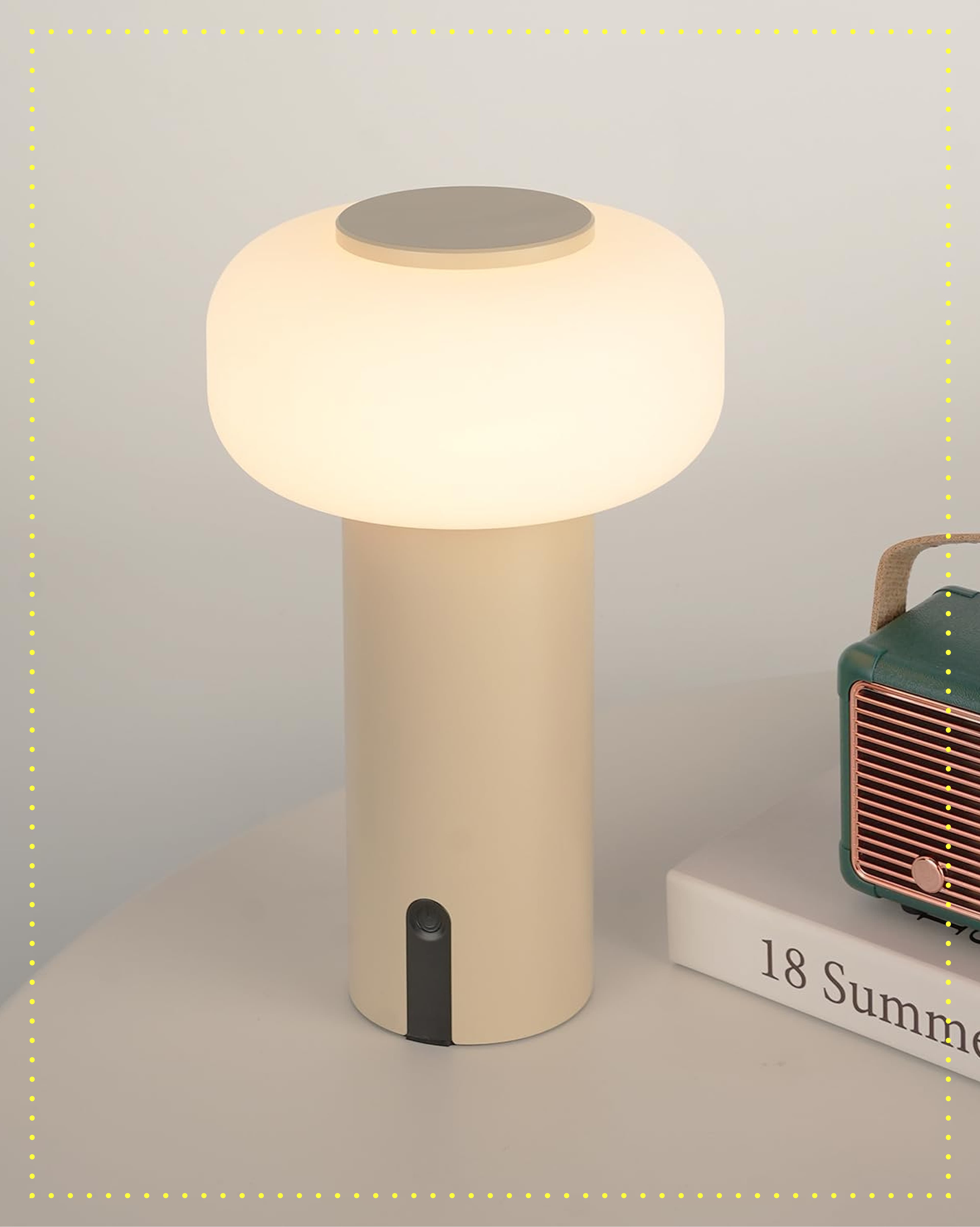 Cordless Mushroom Shower Lamp