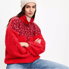 Loft Cozy Floral Sherpa