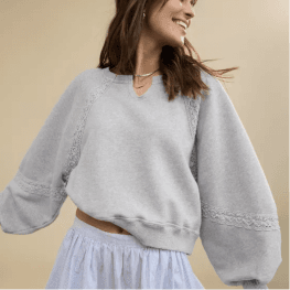 Aerie Hey Crochet Sweatshirt