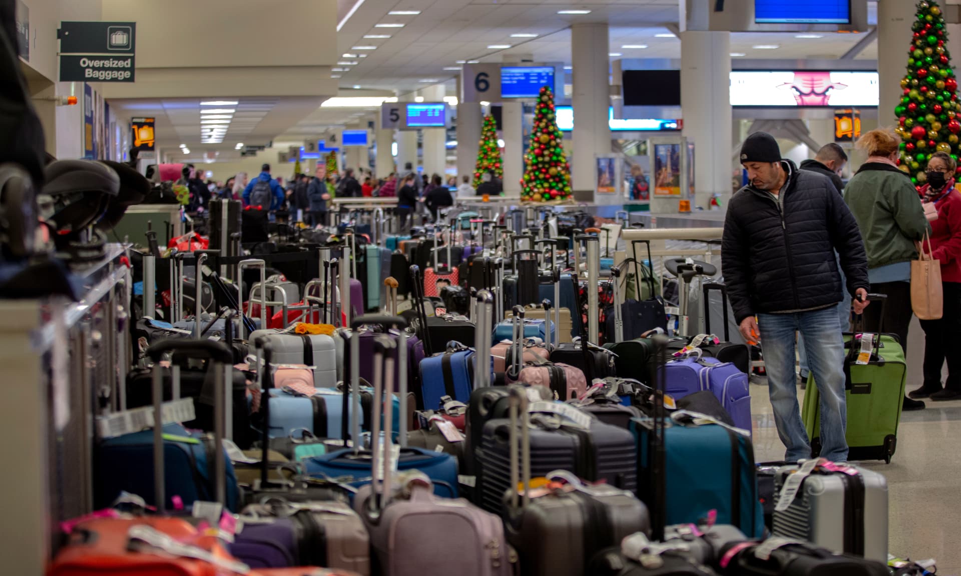 Luggage at the airport.