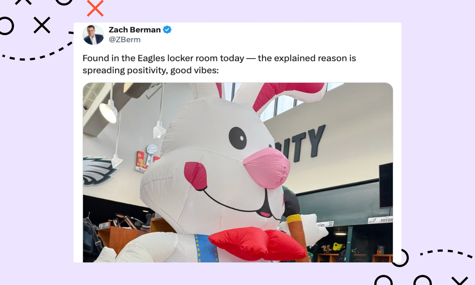 Eagles positivity bunny post
