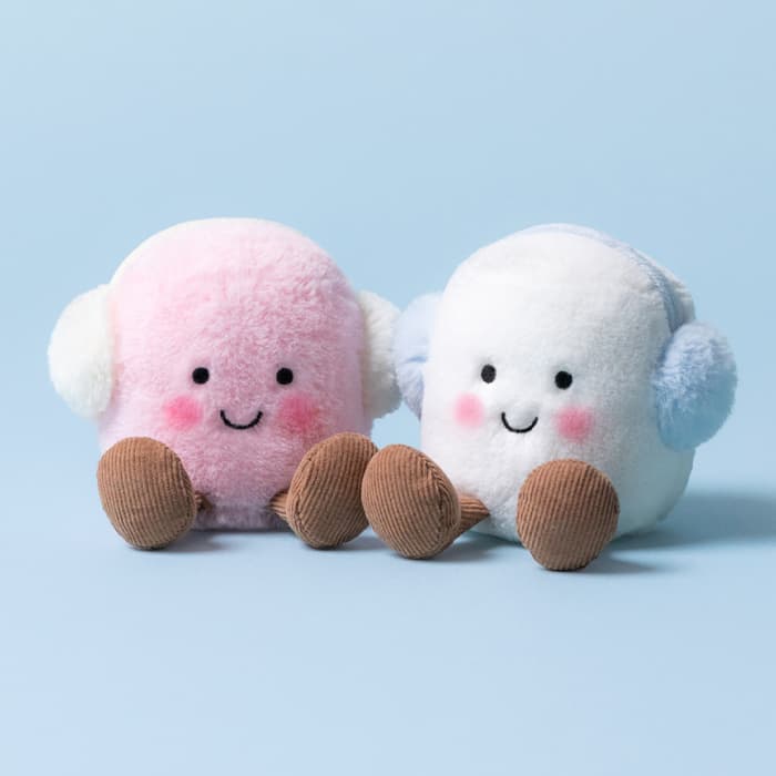 Jellycat Amuseables Toastie Pink and White Marshmallows