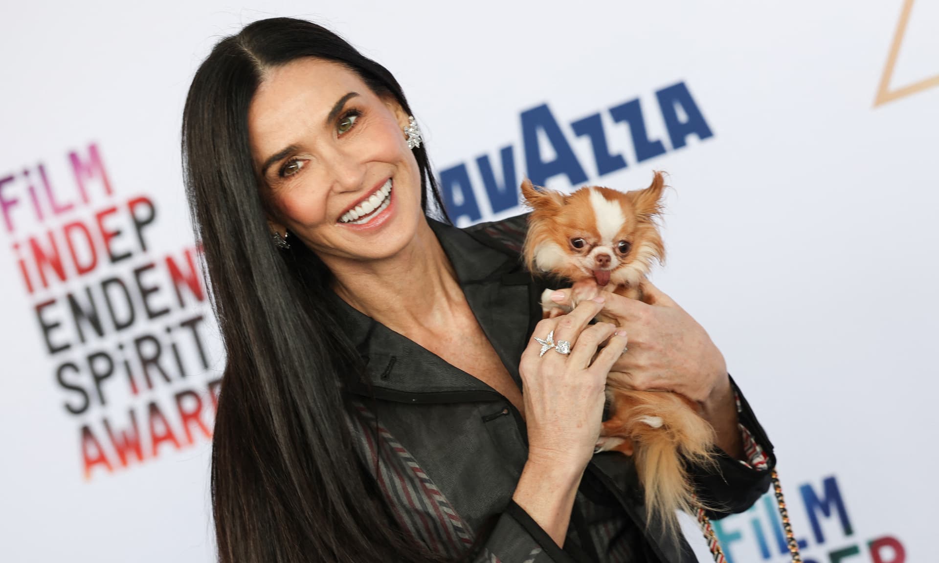 Demi Moore and Pilaf