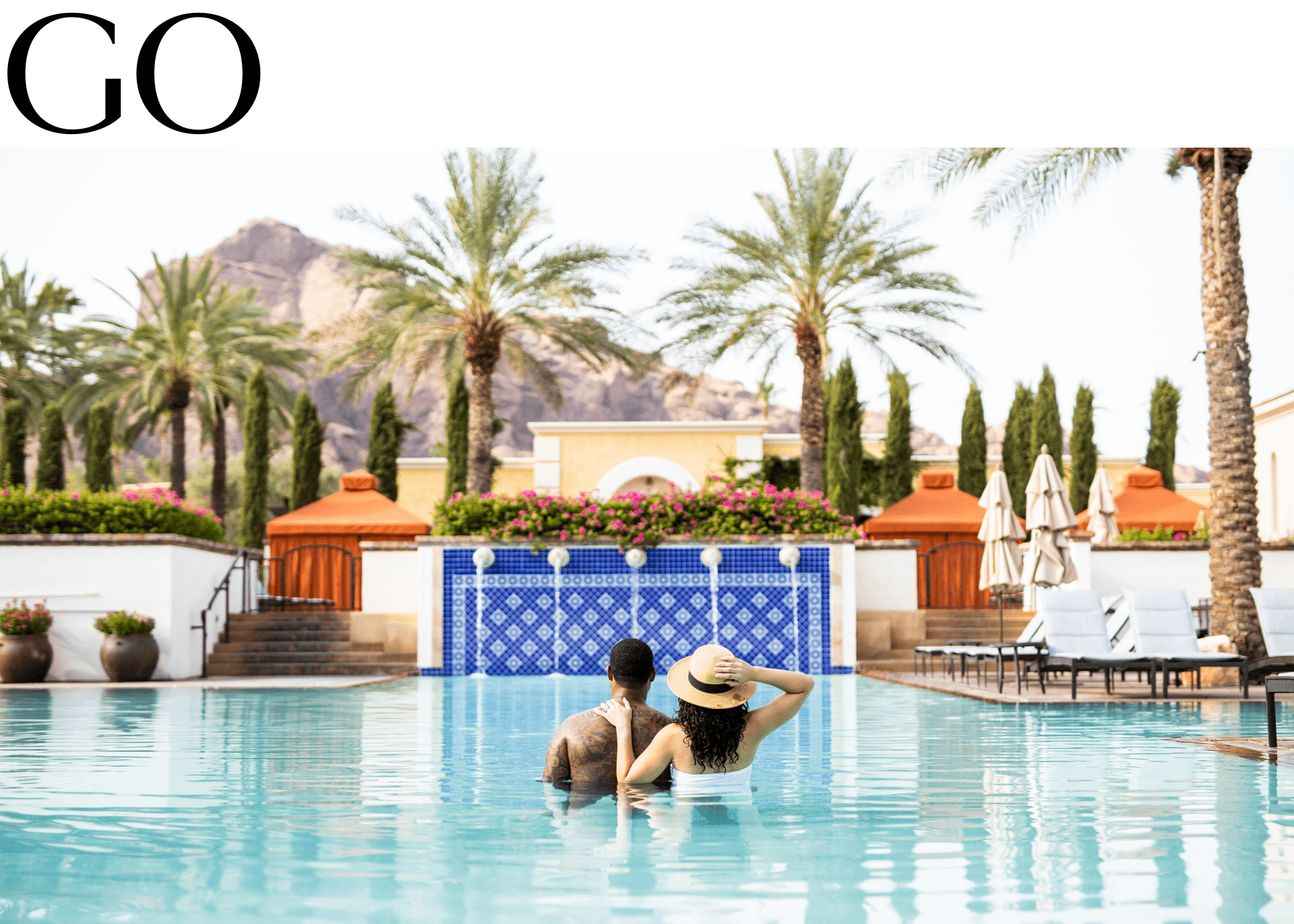 go scottsdale arizona couple in a pool