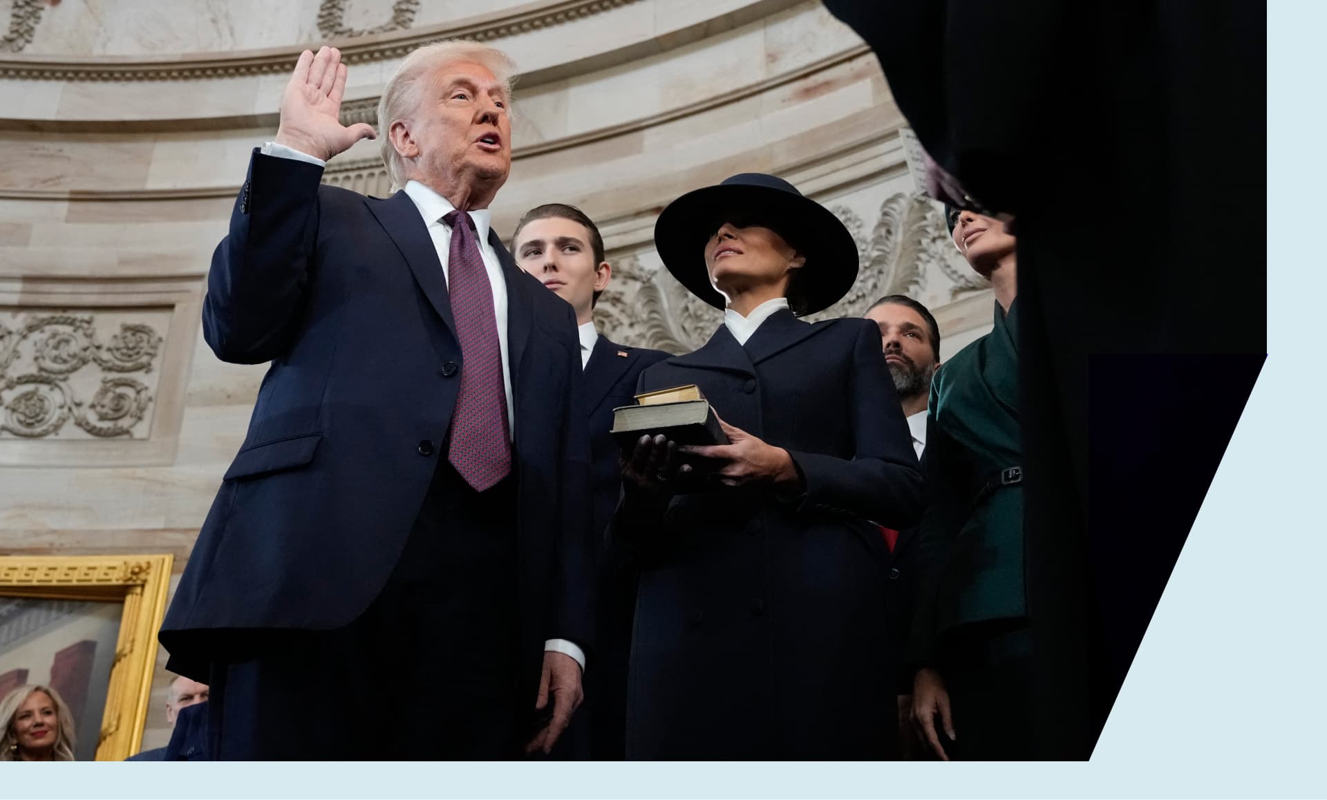 Trump at his second inauguration